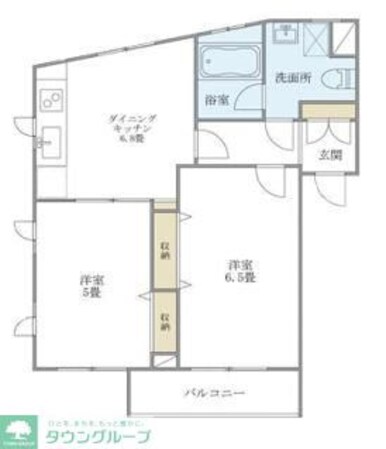 ウェルハウス東大井C棟の物件間取画像